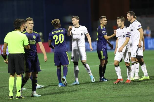 Zagreb, 21 08 2019 - Stadion Maksimir, Play-offs, 1st leg. GNK Dinamo (blue) - Rosenborg BK (white) 2:0 