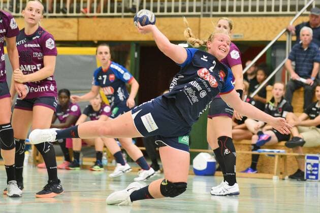 Stefanie Schoeneberg (SG H2Ku Herrenberg Kuties 2) TusSies Metzingen, Handball, HBF, Vorbereitung, 23.08.2019, Foto:TBaur Eibner SG H2Ku Herrenberg Kuties vs. TusSies Metzingen Herrenberg Copyright: xEIBNER TobiasxBaurx EP_TBR