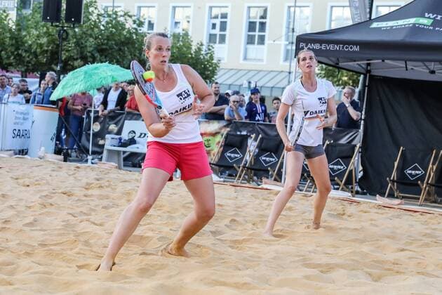 Finale Damen, Beach Tennis, Deutsche Meisterschaften und ITF Beach Tennis Saarlouis 2019, Kleiner Markt in Saarlouis, 23.08.2019,