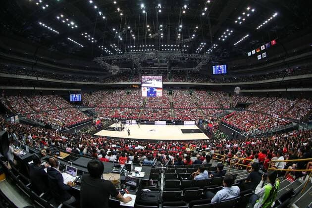 Ausverkaufte Halle beim Testspiel, Japan vs. Deutschland, Basketball, Testspiel, FIBA World Cup 2019, 24.08.2019 Saitama Tokio Japan