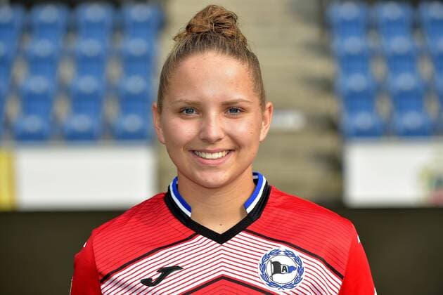 07-08-2019 pmk NB146879 Fussball Frauen 2.Bundesliga Saison 2019 2020 DSC Arminia Bielefeld Frauen Fototermin Joyce BRAUN (24) -Torfrau- Bielefeld