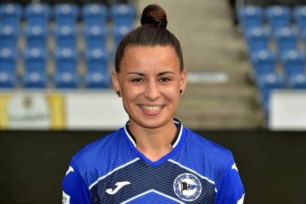 07-08-2019 pmk NB146877 Fussball Frauen 2.Bundesliga Saison 2019 2020 DSC Arminia Bielefeld Frauen Fototermin Sarah GRUENHEID (21) Bielefeld