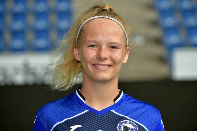 07-08-2019 pmk NB146861 Fussball Frauen 2.Bundesliga Saison 2019 2020 DSC Arminia Bielefeld Frauen Fototermin Naemie NIEWALD (02) Bielefeld
