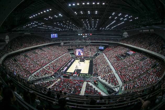 Sport Bilder des Tages Ausverkaufte Halle beim Testspiel, Japan vs. Deutschland, Basketball, Testspiel, FIBA World Cup 2019, 24.08.2019 Saitama Tokio Japan