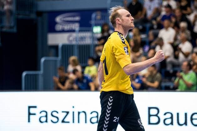 2. Handball-Bundesliga; VfL Gummersbach - TUSEM Essen; 24.08.2019 Matthias Puhle ( 21, VfL Gummersbach), 2. Handball-Bundesliga VfL Gummersbach - TUSEM Essen; Gummersbach, Schwalbe arena Copyright: xBEAUTIFULxSPORTS Wunderlx