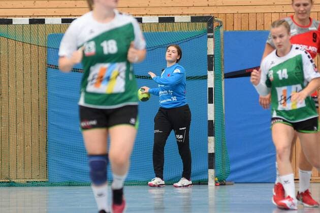 Jesse van de Polder (TG Nuertingen 1) im Tor DHB, Handbal, Frauen, Vorbereitung , Turnier , Lotto-Cup, Ludwigsburg, 24.08.2019, Foto:TBaur Eibner 28. Internationales Damen Handballturnier Lotto-Cup Ludwigsburg Copyright: xEIBNER TobiasxBaurx EP_TBR