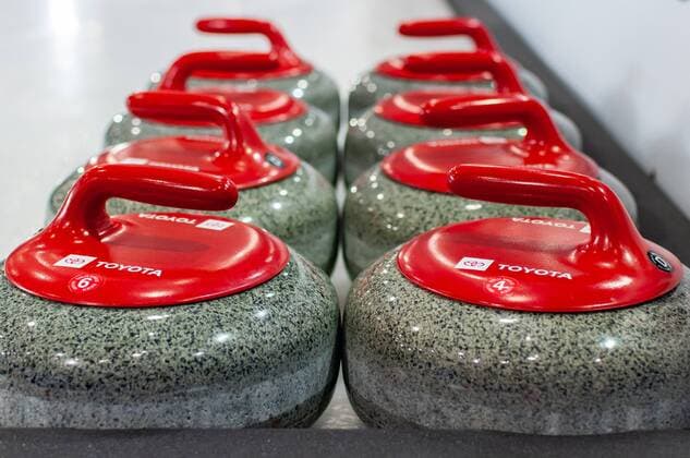 August 24, 2019, Raleigh, North Carolina, USA: Aug. 24, 2019 Ã? RALEIGH, N.C., US - Curling stones ready for action Curling Night in America at the Raleigh Ice Plex. Curling Night in America featured members of the U.S. Olympic mens gold medal team from the 2018 Winter Olympics in South Korea, the U.S. womens team, as well as teams from Italy, Japan, and Scotland, Aug. 22-24, 2019. CURLING 2019: Curling Night in America - Aug. 24, 2019 - ZUMAh97_ 20190824_zap_h97_001 Copyright: xTimothyxL.xHalex
