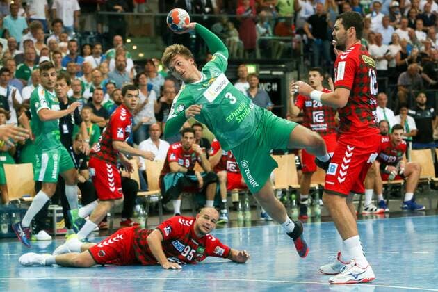 DHfK - Fuechse Berlin Handball Leipzig, 25.08.2019, Arena Leipzig, Handball, 1. Bundesliga, 1. Spieltag , SC DHfK - Füchse Berlin , Im Bild: Franz Semper (3, Leipzig) ,