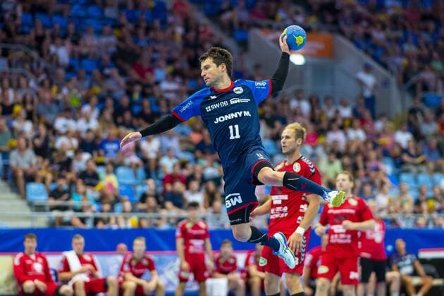 Bietigheim, Deutschland 25. August 2019: 2. BL - 19 20- SG BBM Bietigheim vs. ASV Hamm-Westfalen Christian Schäfer Schaefer (SG BBM Bietigheim) Bietigheim Egetrans Arena Baden-Württemberg Deutschland