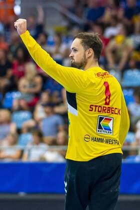 Bietigheim, Deutschland 25. August 2019: 2. BL - 19 20- SG BBM Bietigheim vs. ASV Hamm-Westfalen Torhueter Felix Storbeck (Hamm) Bietigheim Egetrans Arena Baden-Württemberg Deutschland