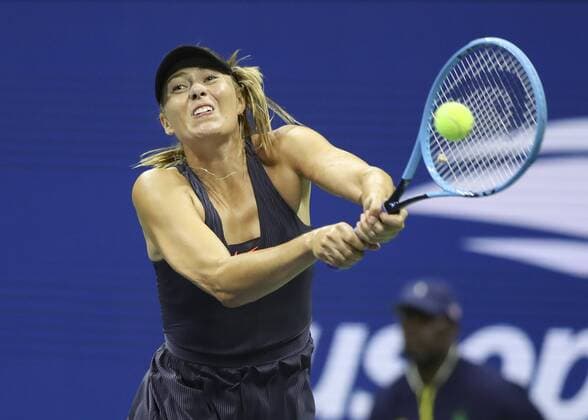 Maria Sharapova Tennis - US Open 2019 - Grand Slam - Billie Jean King Tennis Center - New York - New York - USA - 27 August 2019. *** Maria Sharapova Tennis US Open 2019 Grand Slam Billie Jean King Tennis Center New York New York USA 27 August 2019 Copyright: xJuergenxHasenkopfx