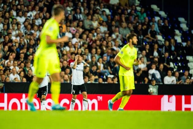 190828 Tore Reginiussen of Rosenborg in pain during the Champions League play-off match between Rosenborg and Dinamo Zagreb on August 28, 2019 in Trondheim. Photo: Marius Simensen BILDBYRAN Cop 238 bbeng champions league play-off dinamo zagreb football fotball fotboll rosenborg Copyright: MARIUSxSIMENSEN BB190828BB029