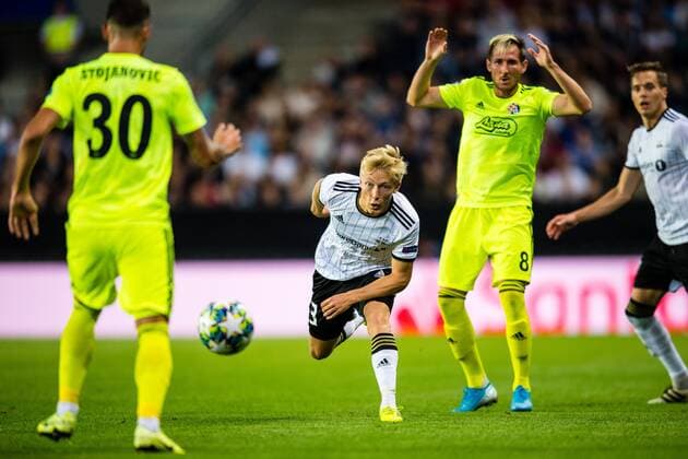 190828 Birger Solberg Meling of Rosenborg during the Champions League play-off match between Rosenborg and Dinamo Zagreb on August 28, 2019 in Trondheim. Photo: Marius Simensen BILDBYRAN Cop 238 bbeng champions league play-off dinamo zagreb football fotball fotboll rosenborg Copyright: MARIUSxSIMENSEN BB190828BB073