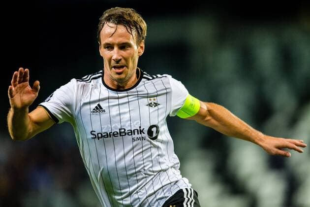 190828 Mike Lindemann Jensen of Rosenborg during the Champions League play-off match between Rosenborg and Dinamo Zagreb on August 28, 2019 in Trondheim. Photo: Marius Simensen BILDBYRAN Cop 238 bbeng champions league play-off dinamo zagreb football fotball fotboll rosenborg Copyright: MARIUSxSIMENSEN BB190828BB091