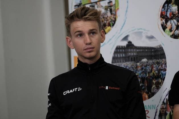 28.08.2019 xkhx Hannover Deutschland Tour 2019 - Etappenrennen im Straßenradsport für Männer Pressekonferenz Topfahrer Lennard Kämna