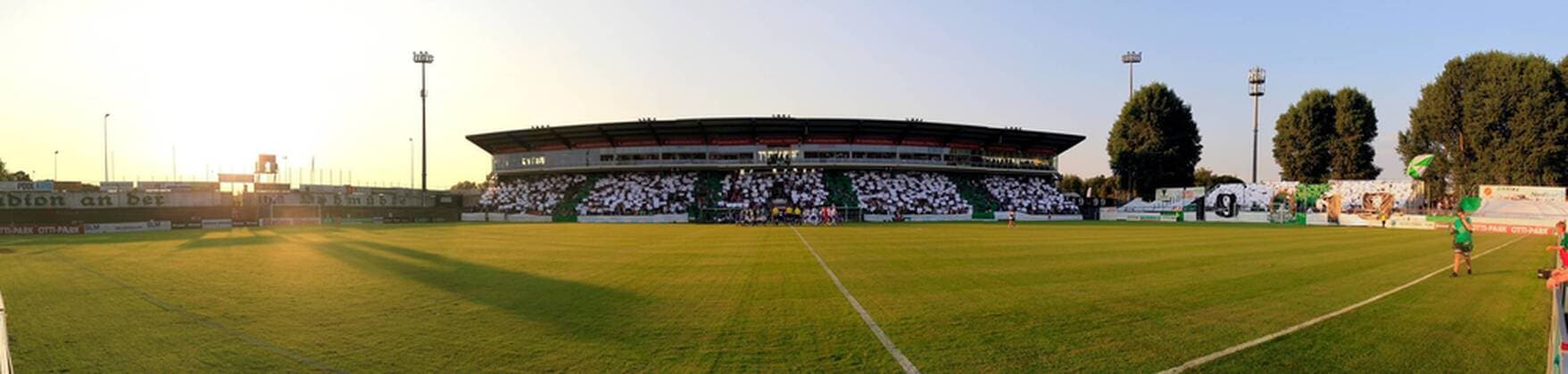 Fußball, Stadiongeschichte VfB Lübeck Regionalliga Nord VFB Lübeck Luebeck vs VfL Wolfsburg IIi 28.08.2019, Stadion Lohmühle, Luebeck, GER, VFB Lübeck Luebeck vs VfL Wolfsburg IIi DFB REGULATIONS PROHIBIT ANY USE OF PHOTOGRAPHS AS IMAGE SEQUENCES AND OR QUASI-VIDEO. im Bild picture shows Panorama Lohmühle Lübeck Lohmuehle Luebeck 100 Jahre VfB Luebeck