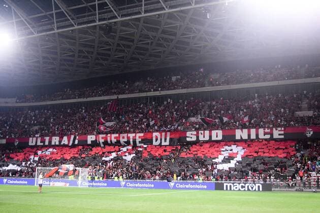 ILLUSTRATION - SUPPORTERS - TRIBUNE - TIFO FOOTBALL : Nice vs Marseille - Ligue 1 Conforama - 28 08 2019 FEP Panoramic 