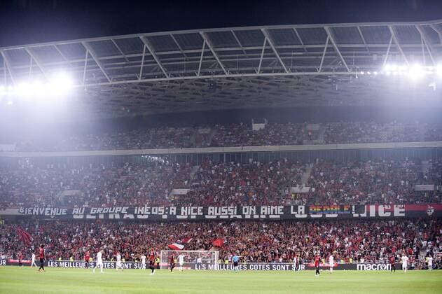 ILLUSTRATION - SUPPORTERS - TRIBUNE - BANDEROLE FOOTBALL : Nice vs Marseille - Ligue 1 Conforama - 28 08 2019 FEP Panoramic 