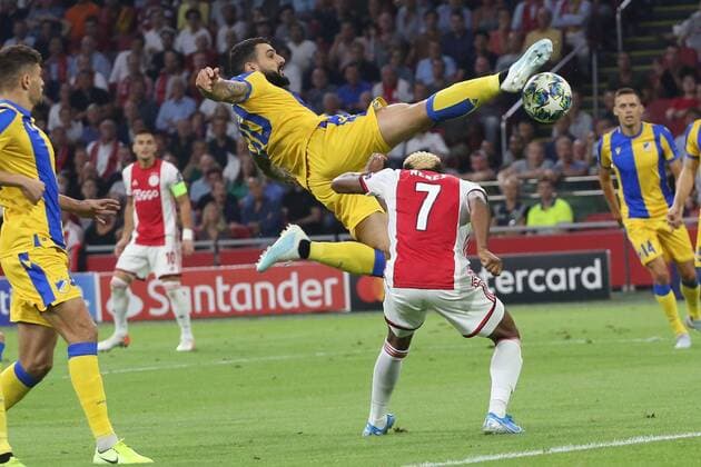 Sport Bilder des Tages August 28, 2019: AMSTERDAM, NETHERLANDS - AUGUST 28, 2019: Roman Bezjak (Apoel FC) controls the ball during the second leg of the 2019 20 UEFA Champions League Final Final Qualifying Round fixture between AFC Ajax (Netherlands) and Apoel FC (Cyprus) at Johan Cruijff ArenA. UEFA Champions League Qualyfications: Ajax Amsterdam vs APOEL FC - ZUMAm251 20190828_zsp_m251_021 Copyright: xFedericoxGuerraxMaranesix
