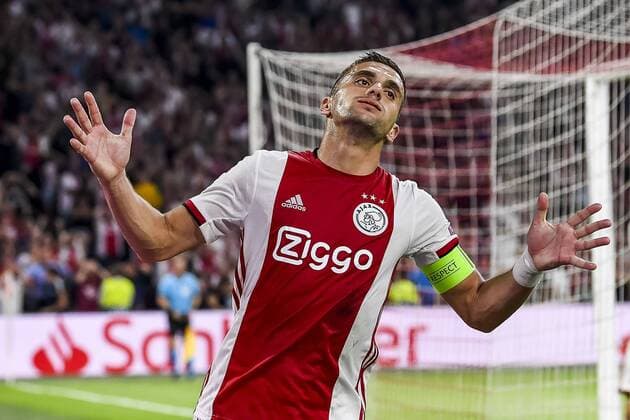 AMSTERDAM , 29-08-2019 , Johan Cruijff ArenA , Champions League playoff, season 2019-2020 ,Ajax player Dusan Tadic misses chance during the match Ajax - APOEL Nicosia Ajax - APOEL Nicosia  x4211946x Copyright: