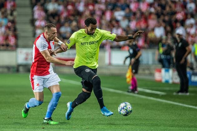 PRAGA 28.08.2019 DRUGI MECZ IV RUNDA ELIMINACYJNA LIGA MISTRZOW SEZON 2019 20: SK SLAVIA PRAGA - CFR CLUJ - UEFA CHAMPIONS LEAGUE FOURTH QUALIFYING ROUND SECOND MATCH: FK SLAVIA PRAHA - CFR CLUJ MATCH IN: PRAHA VLADIMIR COUFAL BILLEL OMRANI FOT. MICHAL CHWIEDUK FOKUSMEDIA.COM.PL NEWSPIX.PL --- Newspix.pl  190828CHW007