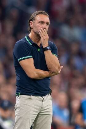 Amsterdam, Netherlands, 28.08.2019, UEFA Champions League, Play-off, Ajax Amsterdam - APOEL Nikosia, Trainer Thomas Doll (Nikosia) enttaeuscht, looks dejected ( Amsterdam Netherlands eu-images-01061008765