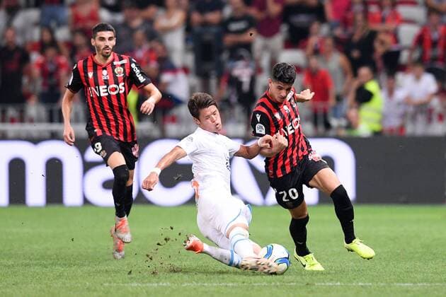 02 HIROKI SAKAI (OM) - 20 YOUCEF ATAL (NICE) FOOTBALL : Nice vs Marseille - Ligue 1 Conforama - 28 08 2019 FEP Panoramic 