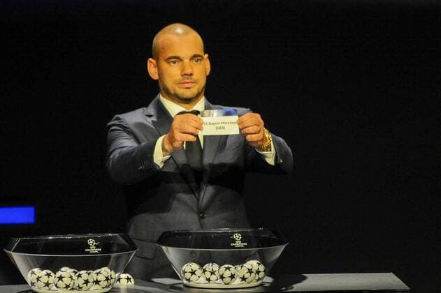 Fußball, Champions League, Gruppen-Auslosung in Monaco Wesley Sneijder annonce Bayern de Munich FOOTBALL : UEFA Draw - Champion s League - Monaco - 29 08 2019 NorbertScanella PanoramiC 