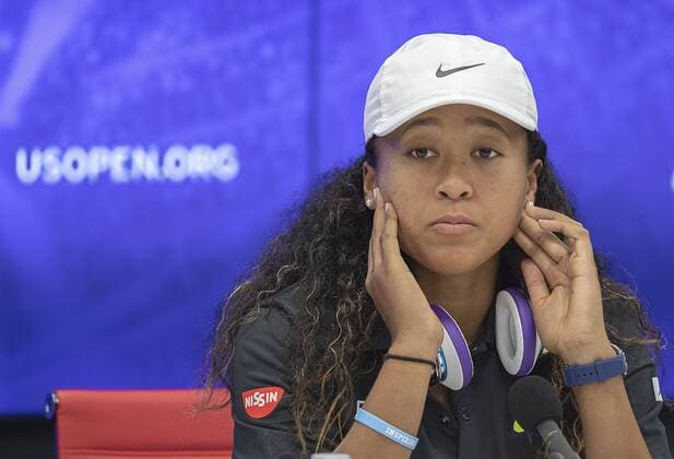 August 29, 2019, Flushing Meadows, New York, United States of America: Naomi Osaka during an interview after winning her match against Magda Linette on Day 4 of the 2019 US Open at USTA Billie Jean King National Tennis Center on Thursday August 29, 2019 in the Flushing neighborhood of the Queens borough of New York City. Osaka defeats Linette, 6-2, 6-4. JAVIER ROJAS PI Naomi Osaka at press conference, PK, Pressekonferenz - ZUMAp124 20190829_zaa_p124_059 Copyright: xJavierxRojas Pix