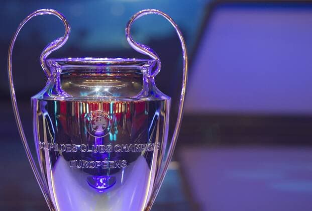 Monaco, Monte Carlo - August 29, 2019: UEFA Champions League Group Stage Draw and Player of the Year Awards, Season Kick Off 2019-2020 Atmosphere with Trophy 2019 2020 UEFA Champions League Group Stage Draw in Monaco