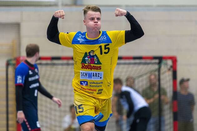 Sport Bilder des Tages Konstanz, Deutschland 30. August 2019: 2. BL - 19 20- HSG Konstanz vs. SG BBM Bietigheim Paul Kaletsch (Konstanz) Konstanz Baden-Württemberg Deutschland