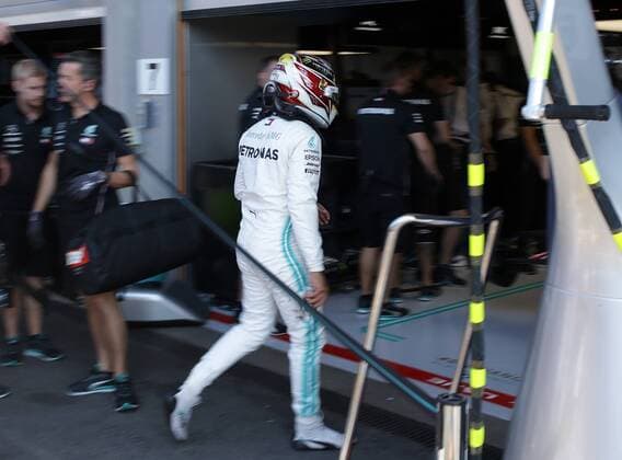 FORMULA 1 2019 JOHNNIE WALKER BELGIAN GRAND PRIX, 29.08 - 01.09.2019 31.08.2019, Circuit de Spa-Francorchamps, Spa-Franchorchamps, FORMULA 1 2019 JOHNNIE WALKER BELGIAN GRAND PRIX, 29.08 - 01.09.2019 , im Bild Lewis Hamilton (GB 44), Mercedes-AMG Petronas Motorsport geht zurück zur Box