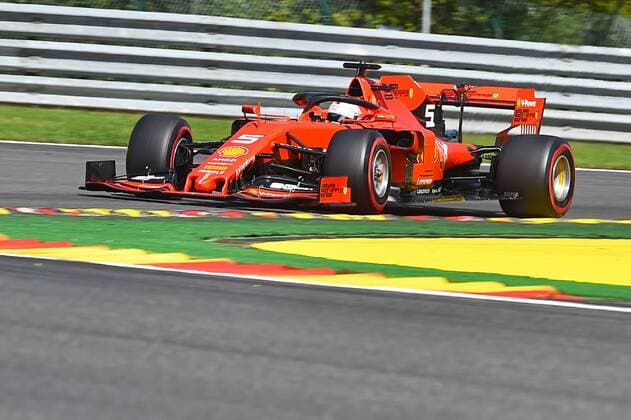 31.08.2019, xekx, Motorsport FIA Formel 1, Großer Preis von Belgien 2019 - Qualifying emspor, Sebastian Vettel (Ferrari) (DFL DFB REGULATIONS PROHIBIT ANY USE OF PHOTOGRAPHS as IMAGE SEQUENCES and or QUASI-VIDEO) Spa