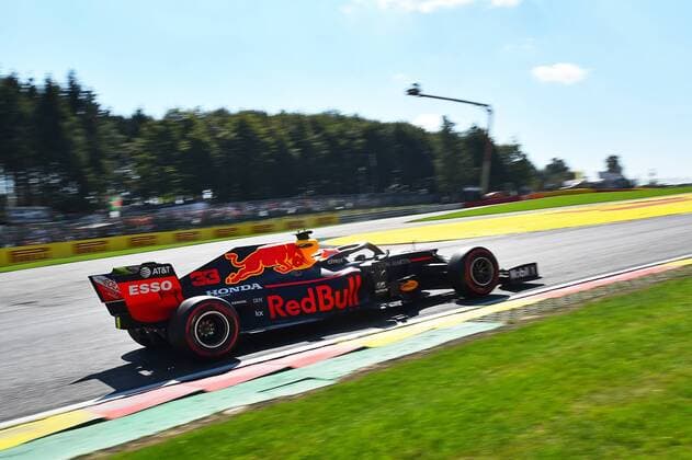 31.08.2019, xekx, Motorsport FIA Formel 1, Großer Preis von Belgien 2019 - Qualifying emspor, Max Verstappen (Aston Martin Red Bull Racing) (DFL DFB REGULATIONS PROHIBIT ANY USE OF PHOTOGRAPHS as IMAGE SEQUENCES and or QUASI-VIDEO) Spa