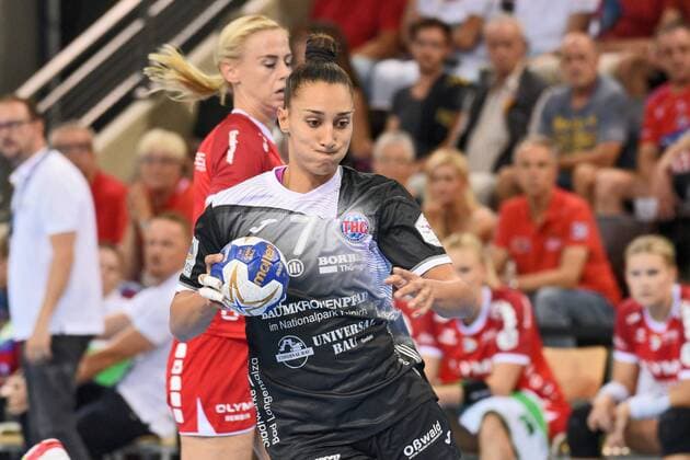Jovana Sazdovska (Thueringer HC 7) DHB, Handbal, Frauen, HBF , Super-Cup , Ludwigsburg, 31.08.2019, Foto:TBaur Eibner SG BBM Bietigheim vs. Thueringer HC Ludwigsburg Copyright: xEIBNER TobiasxBaurx EP_TBR