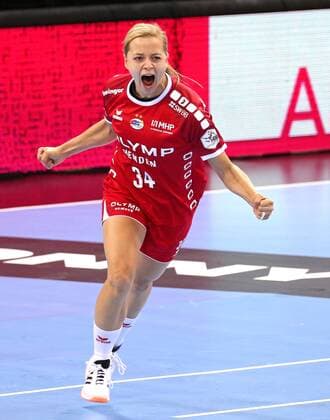 18.05.2019, Deutschland, Ludwigsburg, Handball 1. Bundesliga Frauen, Saison 2019 2020 HBF-Supercup 2019, SG BBM Bietigheim vs. Thüringer HC: Kim Braun (BBM) jubelt, Jubel