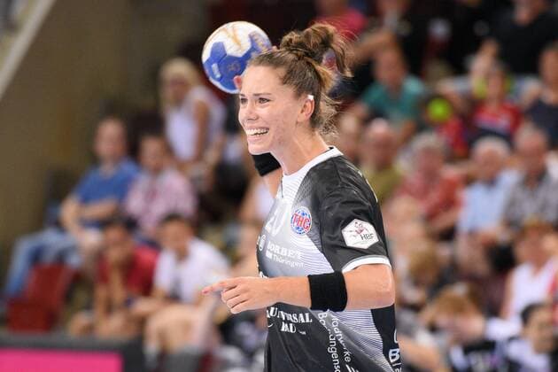 Emily Boelk (Thueringer HC 20) DHB, Handbal, Frauen, HBF , Super-Cup , Ludwigsburg, 31.08.2019, Foto:TBaur Eibner SG BBM Bietigheim vs. Thueringer HC Ludwigsburg Copyright: xEIBNER TobiasxBaurx EP_TBR