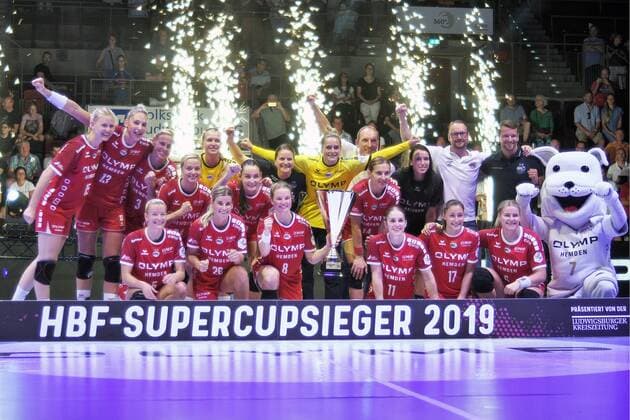 Super-Cup Sieger SG BBM BIetigheim DHB, Handbal, Frauen, HBF , Super-Cup , Ludwigsburg, 31.08.2019, Foto:TBaur Eibner SG BBM Bietigheim vs. Thueringer HC Ludwigsburg Copyright: xEIBNER TobiasxBaurx EP_TBR