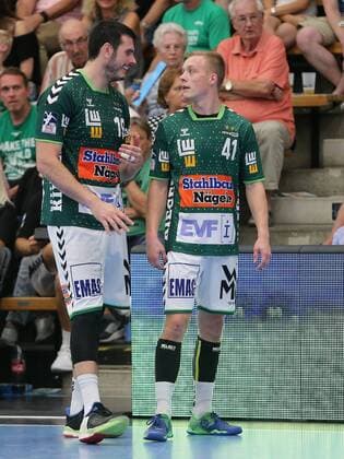BAU 31.08.2019 Göppingen Handball Frisch Auf Göppingen! vs. TSV Hannover-Burgdorf, v.l. Ivan Sliskovic, Till Hermann (Göppingen)