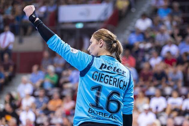 Ludwigsburg, Deutschland 31. August 2019: HBF - Supercup 2019- SG BBM Bietigheim vs. Thueringer HC Ann-Cathrin Giegerich (Thueringer HC) Ludwigsburg MHP Arena Baden-Württemberg Deutschland