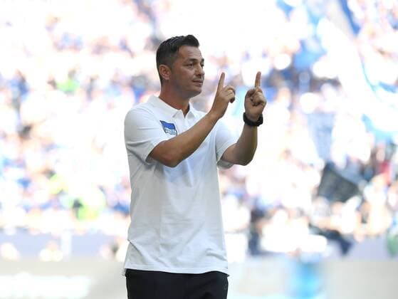 31.08.2019, Fussball GER, Saison 2019 2020, 1. Bundesliga, 3. Spieltag, FC Schalke 04 - Hertha BSC Berlin 3:0, Trainer Ante Covic (Hertha BSC)