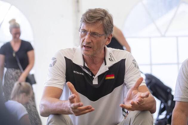 Rene Hecht. Pressegespraech, Deutsche Beach-Volleyball Meisterschaften 2019, 01.09.19 Timmendorfer Strand Schleswig-Holstein Germany Copyright: xAgentur54Gradx xJohnxGarvex