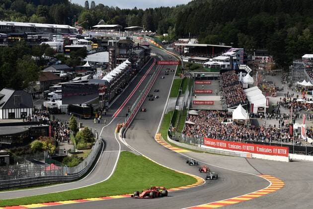 Illustration shows the cars racing at the Spa-Francorchamps Formula One Grand Prix of Belgium race, in Spa-Francorchamps, Sunday 01 September 2019. NICOLASxLAMBERT  x05653591x