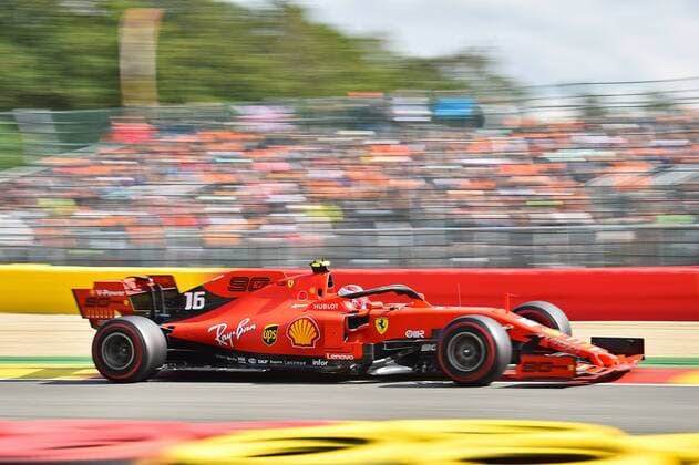 01.09.2019, xekx, Motorsport FIA Formel 1, Großer Preis von Belgien 2019 - Rennen emspor, Sieger, 1. Platz, Charles Leclerc (Ferrari) (DFL DFB REGULATIONS PROHIBIT ANY USE OF PHOTOGRAPHS as IMAGE SEQUENCES and or QUASI-VIDEO) Spa