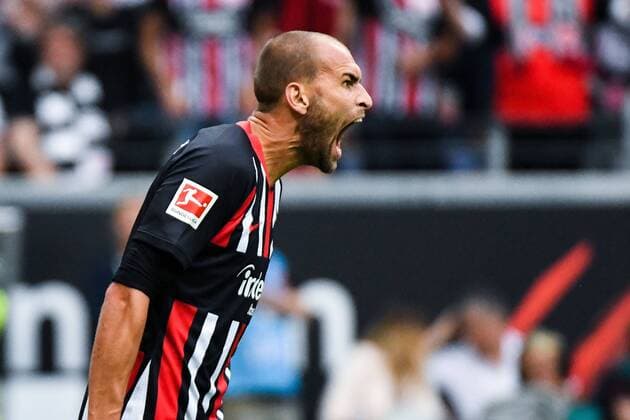 01.09.2019, xpsx, Fussball 1.Bundesliga, Eintracht Frankfurt - Fortuna Duesseldorf v.l. Bas Dost (Eintracht Frankfurt) (DFL DFB REGULATIONS PROHIBIT ANY USE OF PHOTOGRAPHS as IMAGE SEQUENCES and or QUASI-VIDEO) Frankfurt