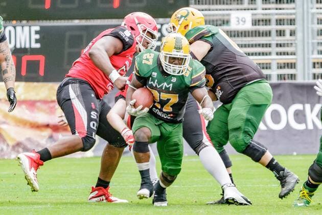 GFL1 Nord, Cologne Crocodiles - Potsdam Royals, Köln, 1.9.2019 Dean Tanwani (Cologne Crocodiles), Cologne Crocodiles - Potsdam Royals am 1.9.2019 im Sportpark Höhenberg, Köln Copyright: xBEAUTIFULxSPORTS MarcxJungex