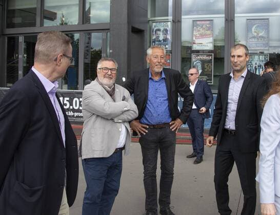Einweihung der 10. Stele am Ball of Fame Handball Final 4 Lanxess Arena Koeln Deutschland Datum: 03.09.2019 Mitte: Horst Meyer (Sportamt)