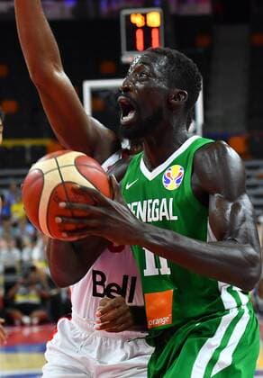(190905) -- DONGGUAN, Sept. 5, 2019 -- Mouhammad Faye of Senegal competes during the group H match between Senegal and Canada at the 2019 FIBA World Cup in Dongguan, south China s Guangdong Province, Sept. 5, 2019. ) (SP)CHINA-DONGGUAN-BASKETBALL WM FIBA WORLD CUP-GROUP H-SENEGAL VS CANADA (CN) ZhuxZheng 