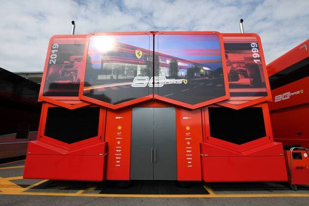 Das Ferrari Motorhome im Fahrerlager von Monza, Formel 1, Grosser Preis von Italien, 05.09.2019 Formel 1, Grosser Preis von Italien, 05.09.2019 Monza Copyright: xSchustx Eibner-Pressefotox EP_Schust