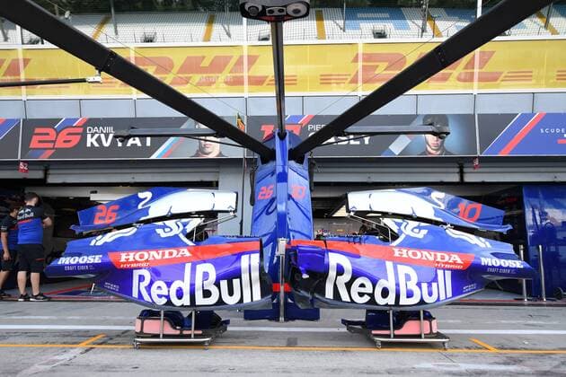 Fahrzeugteile von Daniil Kvjat ( 26, Red Bull Toro Rosso Honda) und Pierre Gasly ( 10, Red Bull Toro Rosso Honda) in der Boxengasse, Formel 1, Grosser Preis von Italien, 05.09.2019 Formel 1, Grosser Preis von Italien, 05.09.2019 Monza Copyright: xSchustx Eibner-Pressefotox EP_Schust